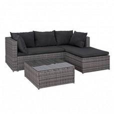 ΣΕΤ ΣΑΛΟΝΙ ΓΩΝΙΑ WICKER FB95279.12 (GREY)