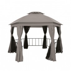 GAZEBO 6ΓΩΝΟ ΜΕ ΣΙΤΑ & ΚΑΓΚΕΛΟ (LIGHT GREY)