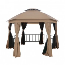 GAZEBO 6ΓΩΝΟ ΜΕ ΣΙΤΑ & ΚΑΓΚΕΛΟ (BEIGE)