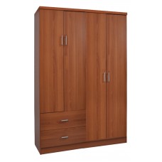 Ντουλάπα 4 Φύλλα Κερασί